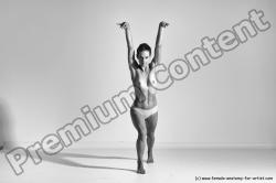 Nude Gymnastic poses Woman White Moving poses Slim long brown Dynamic poses Pinup